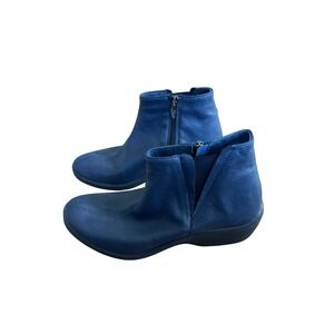 Arcopedico Ankle Boots Women 38 Blue Lytech Comfort Side Zip L8 Bootie